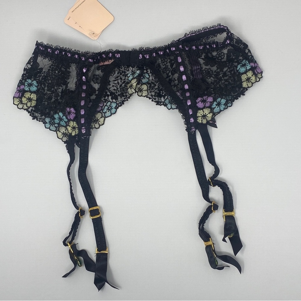 Agent Provocateur Petunia Black Multi Suspender NWT $290 - Picture 12 of 13